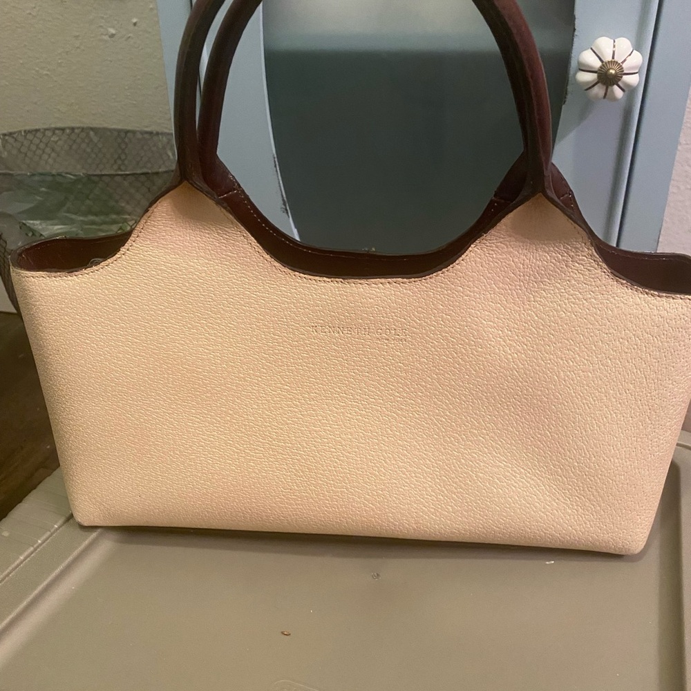 Elegant Cream and Brown Women's Bag